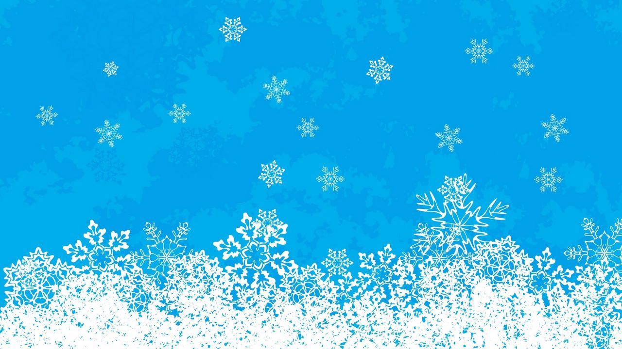Download wallpaper 1280x720 snowflake, patterns, background, bright, christmas hd, hdv, 720p HD background