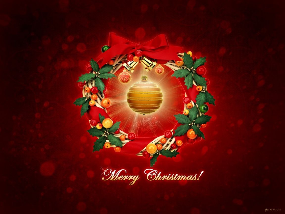 Merry Bright Christmas Wallpaper in jpg format for free download