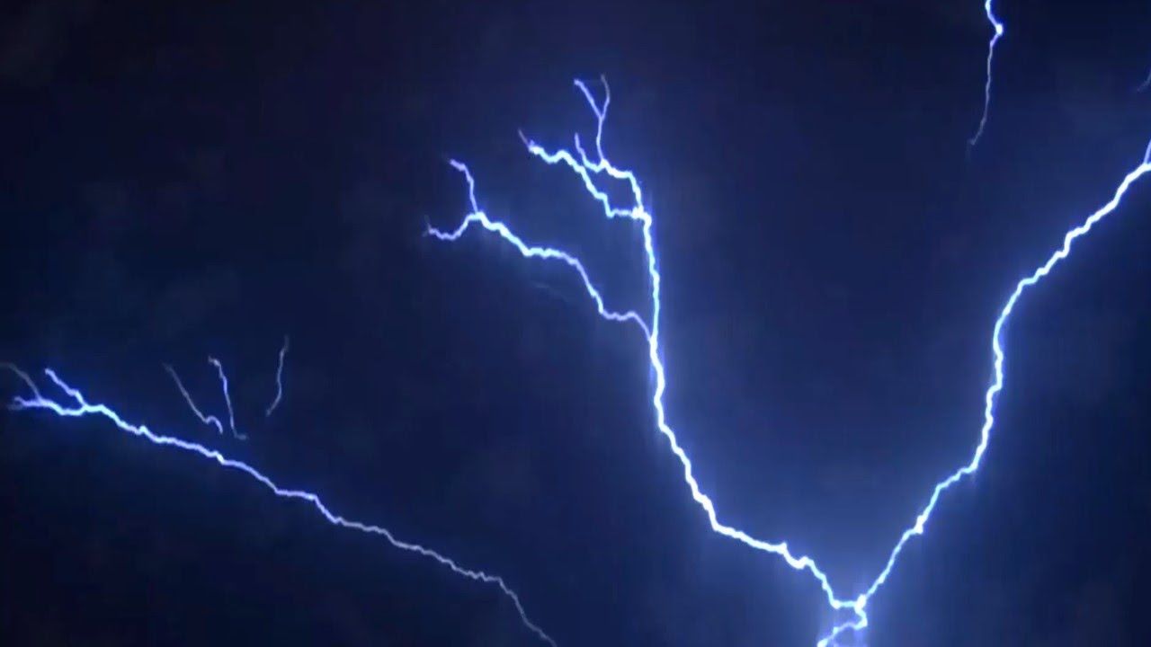 Lightning And Thunder Background Animation Video Effect