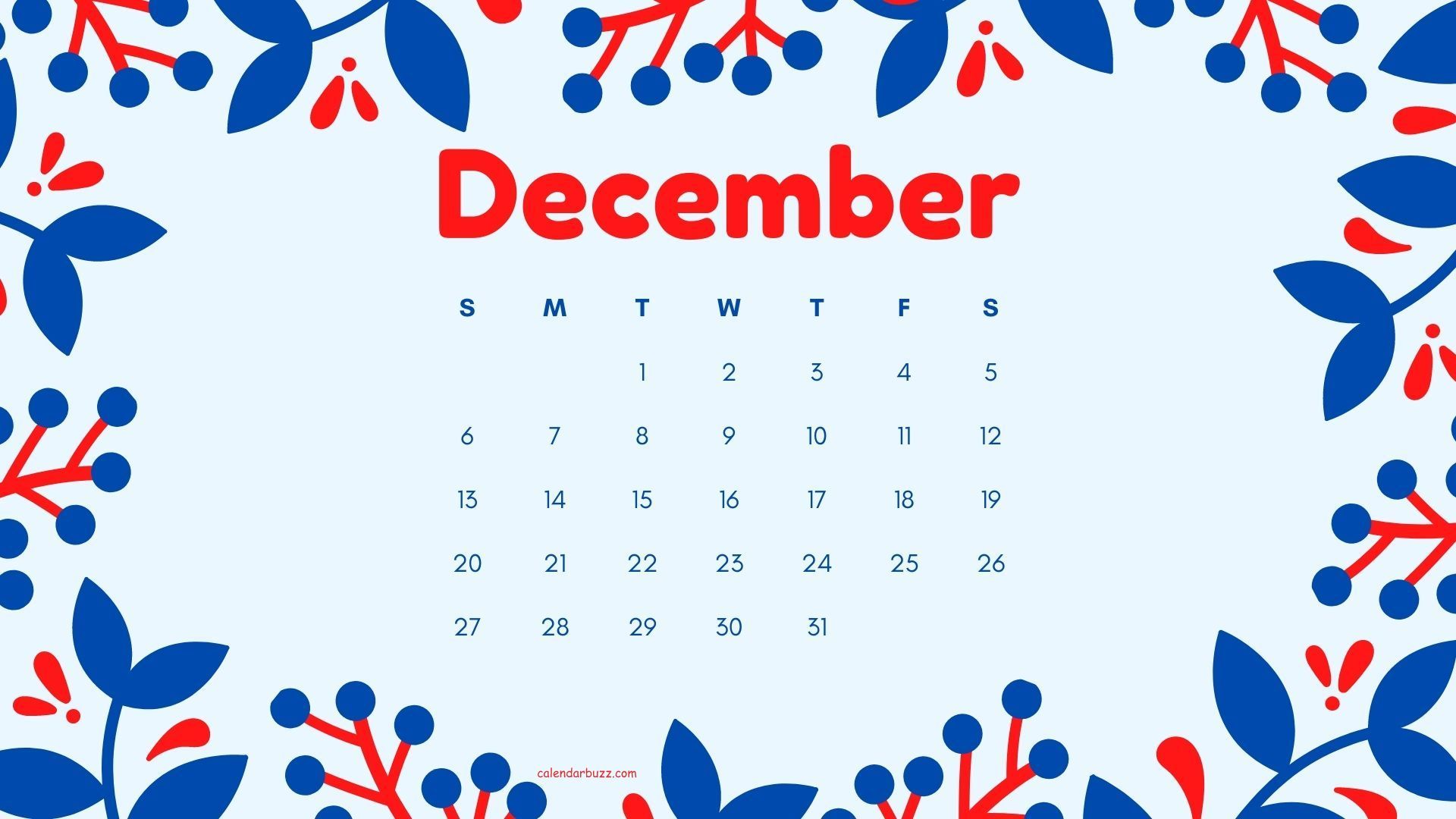 December 2020 Desktop HD Calendar Wallpaper Free Download
