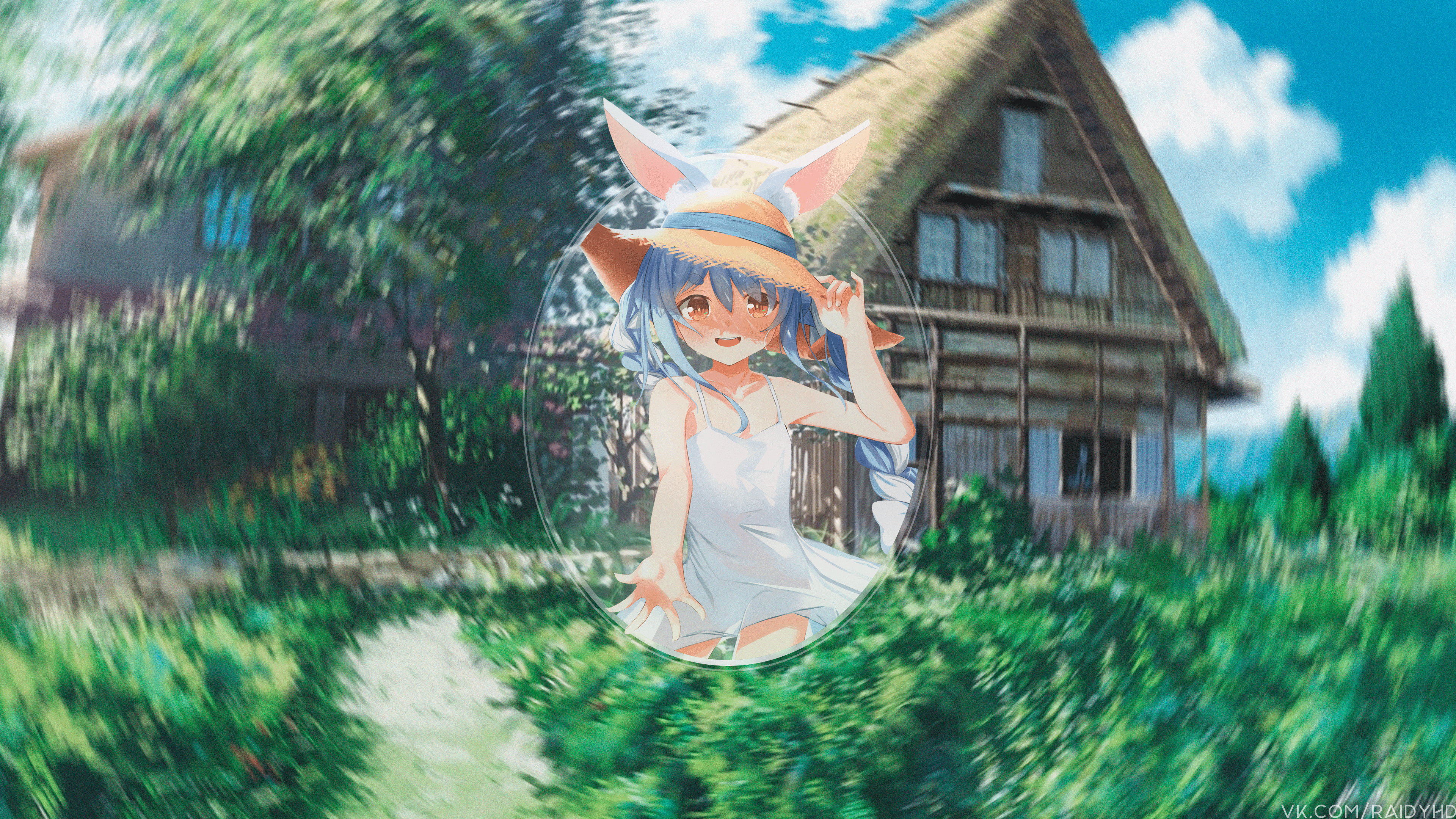 Usada Pekora Anime Girls Picture In Picture Anime Wallpaper:3840x2160