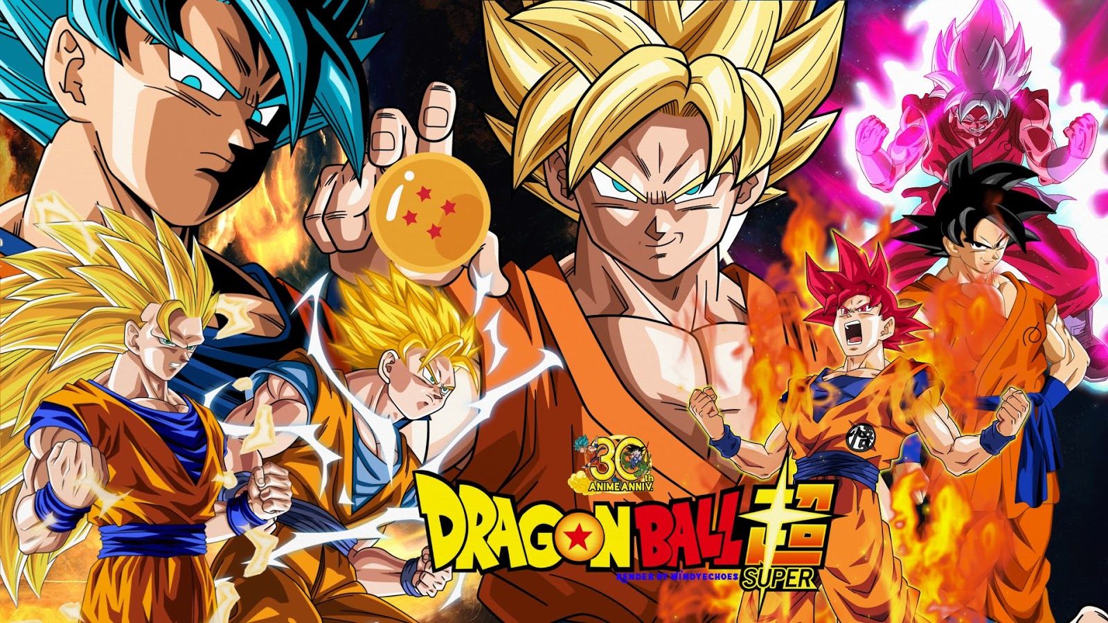 Goku All Super Saiyan Forms HD Wallpaper