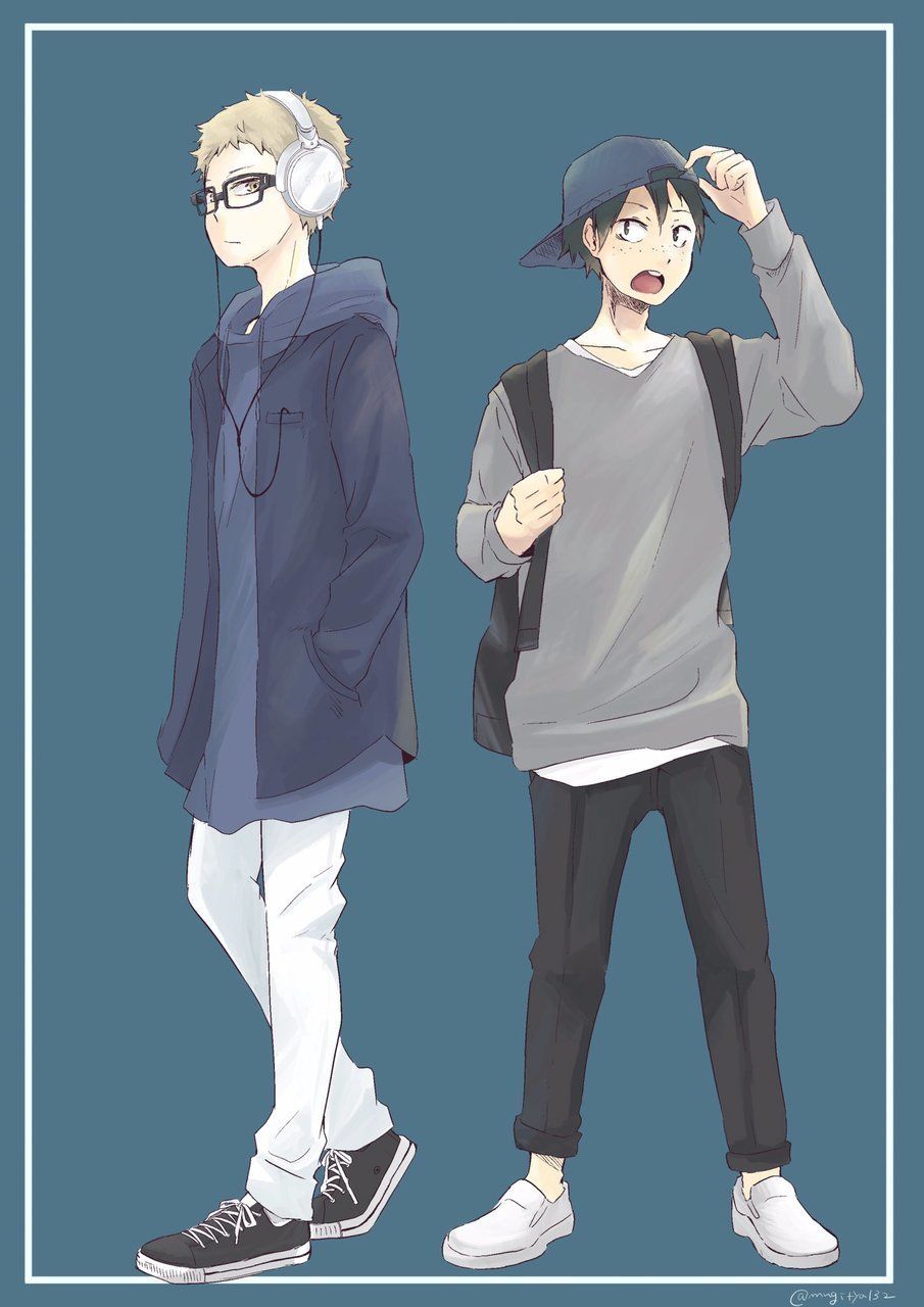 image about Tsukkiyama. See more about haikyuu, tsukishima kei and yamaguchi tadashi