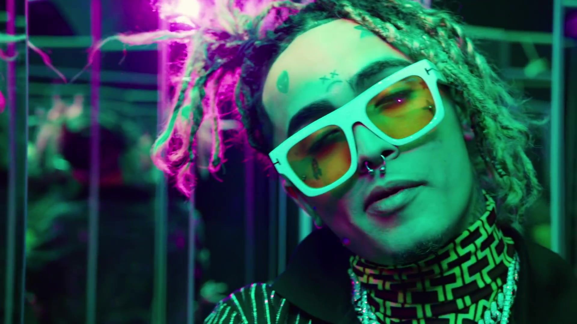 Tom Ford White Frame Sunglasses of Lil Pump in Be Like Me feat. Lil Wayne (2019)