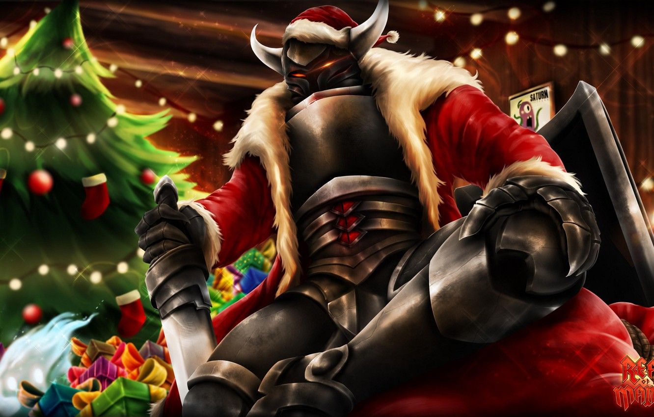Wallpaper robot, Christmas, tree, Realm of the Mad God image for desktop, section игры