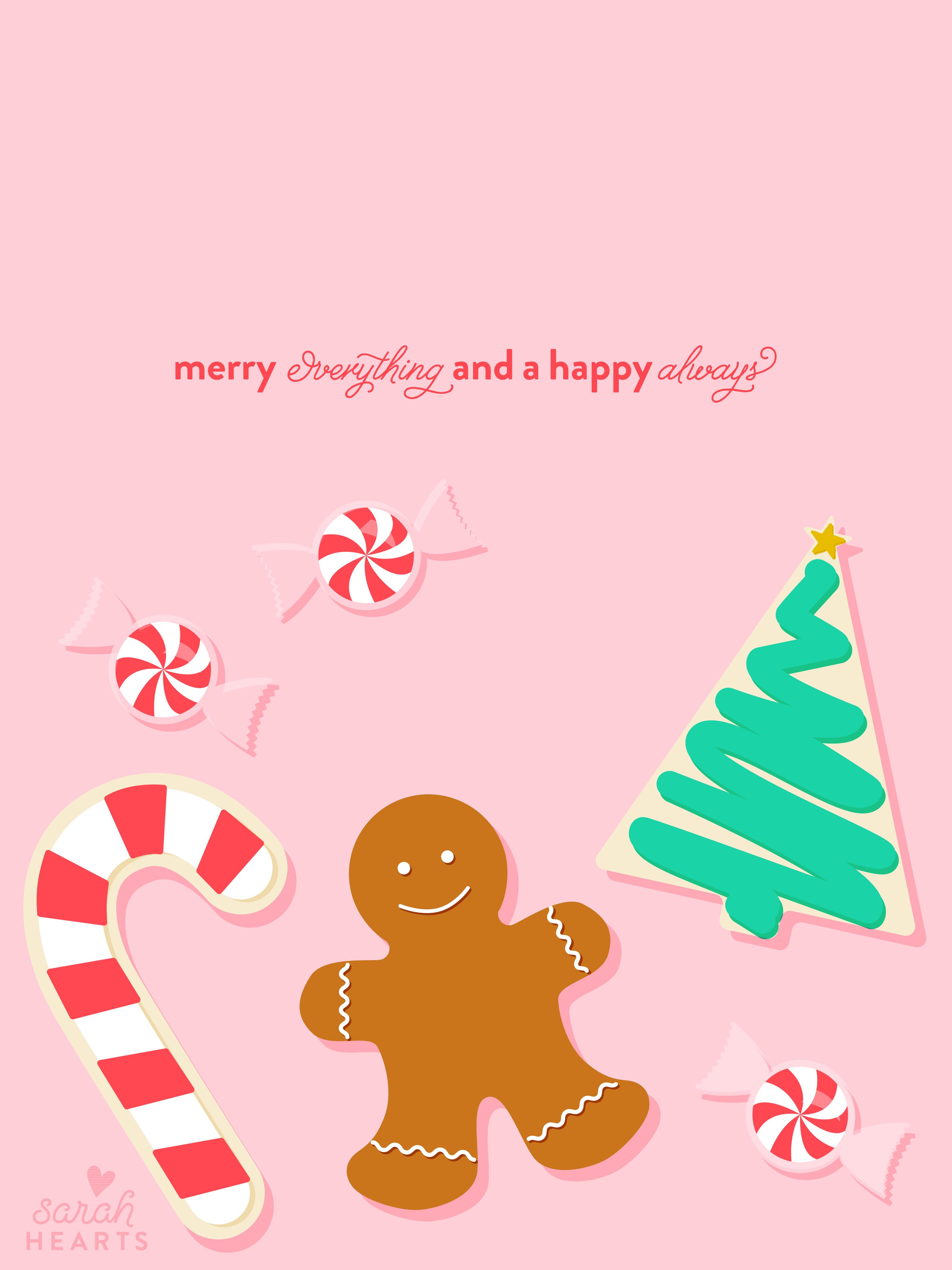 December 2016 Christmas Cookie Calendar Wallpaper