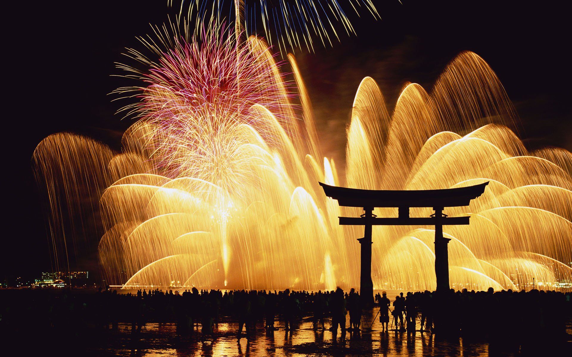 Fireworks Japan New Year Christmas HD wallpapers