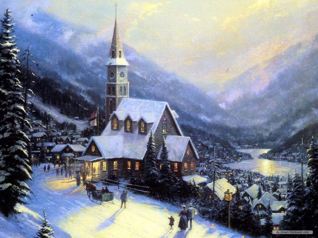 Free download Wallpaper Holiday wallpaper Christmas Eve Painting wallpaper [1280x960] for your Desktop, Mobile & Tablet. Explore Christmas Paintings Wallpaper Picture. Free Christmas Wallpaper, Christmas Desktop Free Holiday Wallpaper