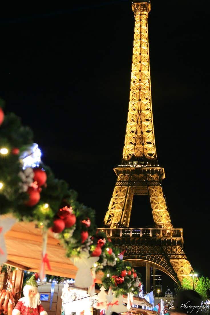 Of The Best Places In The World To Be Around On Christmas Holidays. Homesthetics ideas for your home. Christmas in paris, Eiffel tower, Eiffel