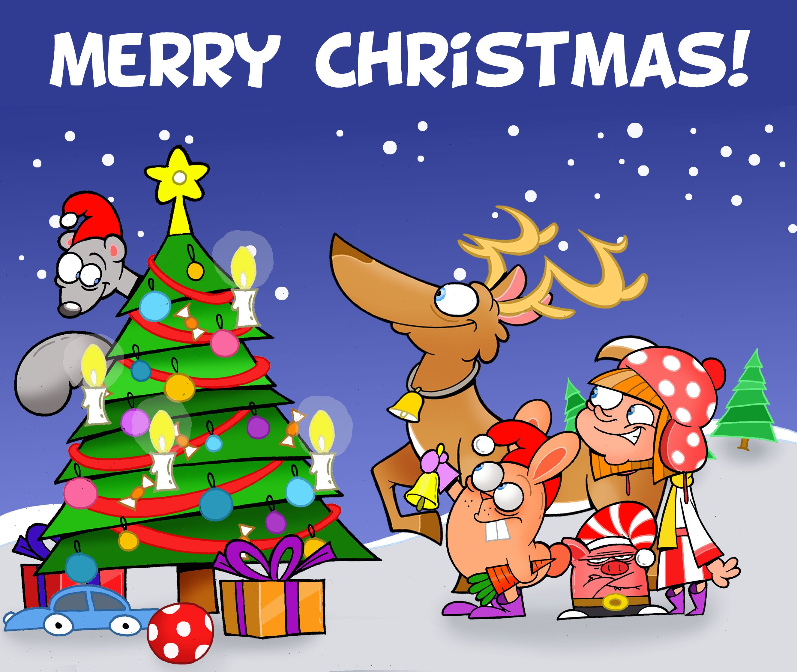 Christmas Things Cartoons Wallpapers - Wallpaper Cave