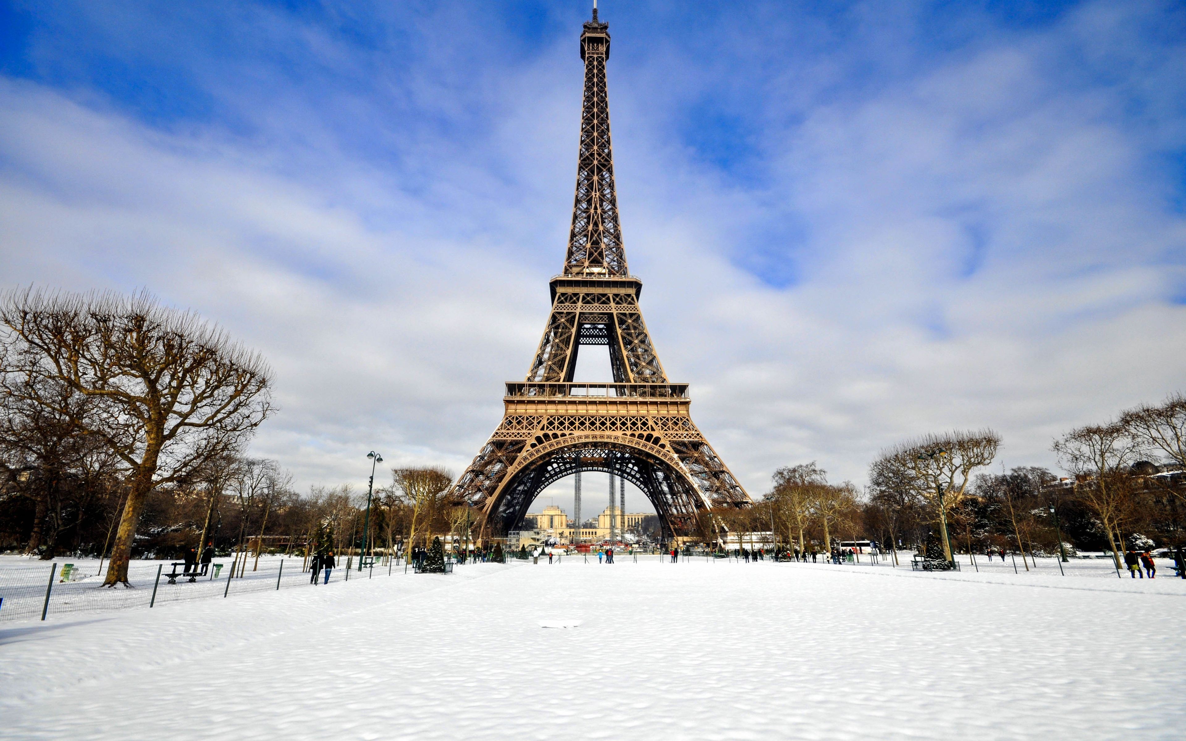 Париж эйфелева башня зимой - 92 фото