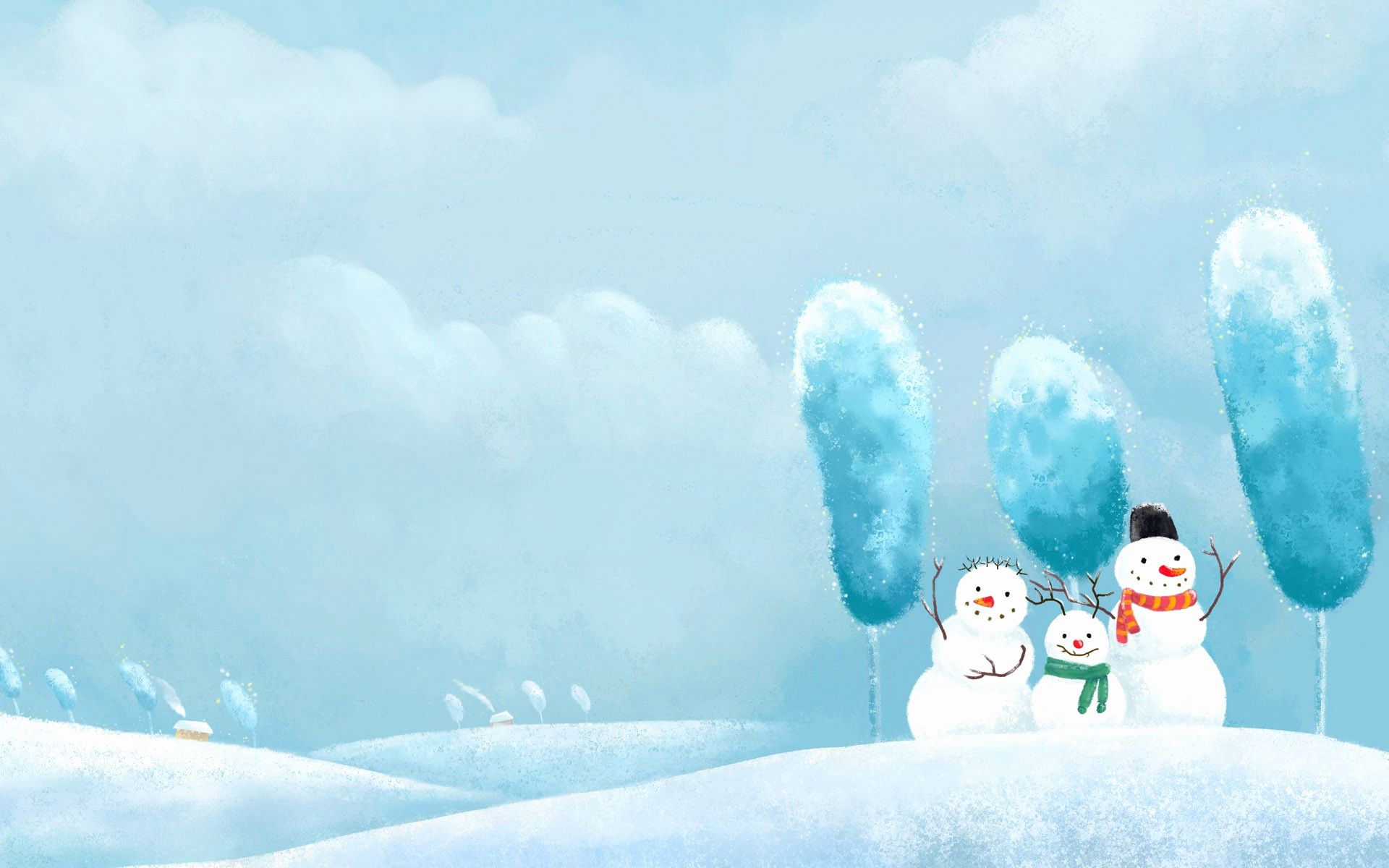 Best Of Winter Snowman Wallpaperafari Year's Eve Snow Cartoons