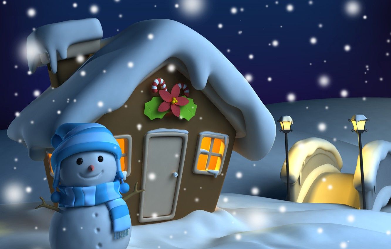 Wallpaper winter, snow, snowman, christmas, new year, winter, snow, cute, snowman image for desktop, section новый год
