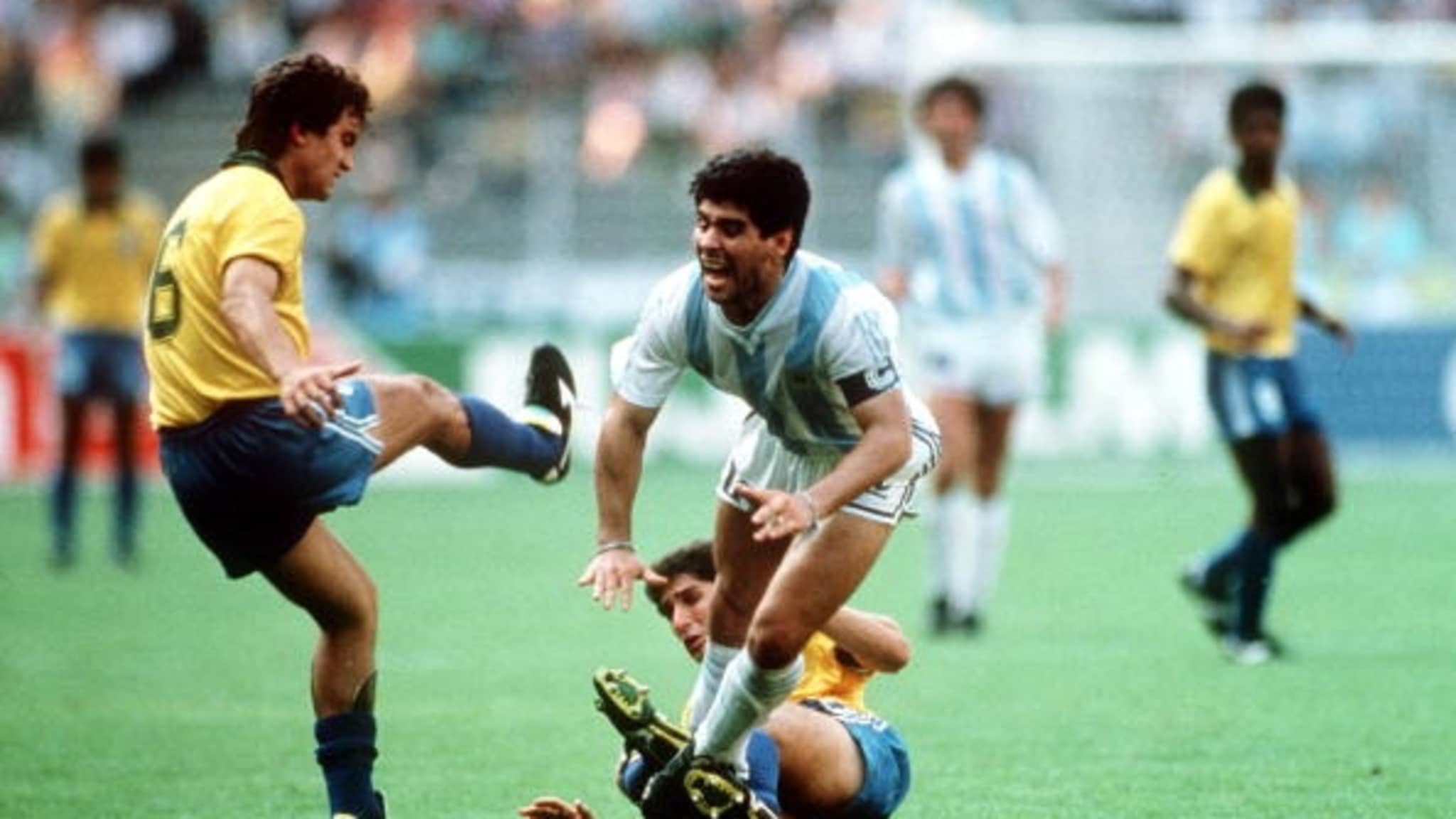 Diego Armando Maradona (ARG) Vs. Brazil World Cup Italy 1990