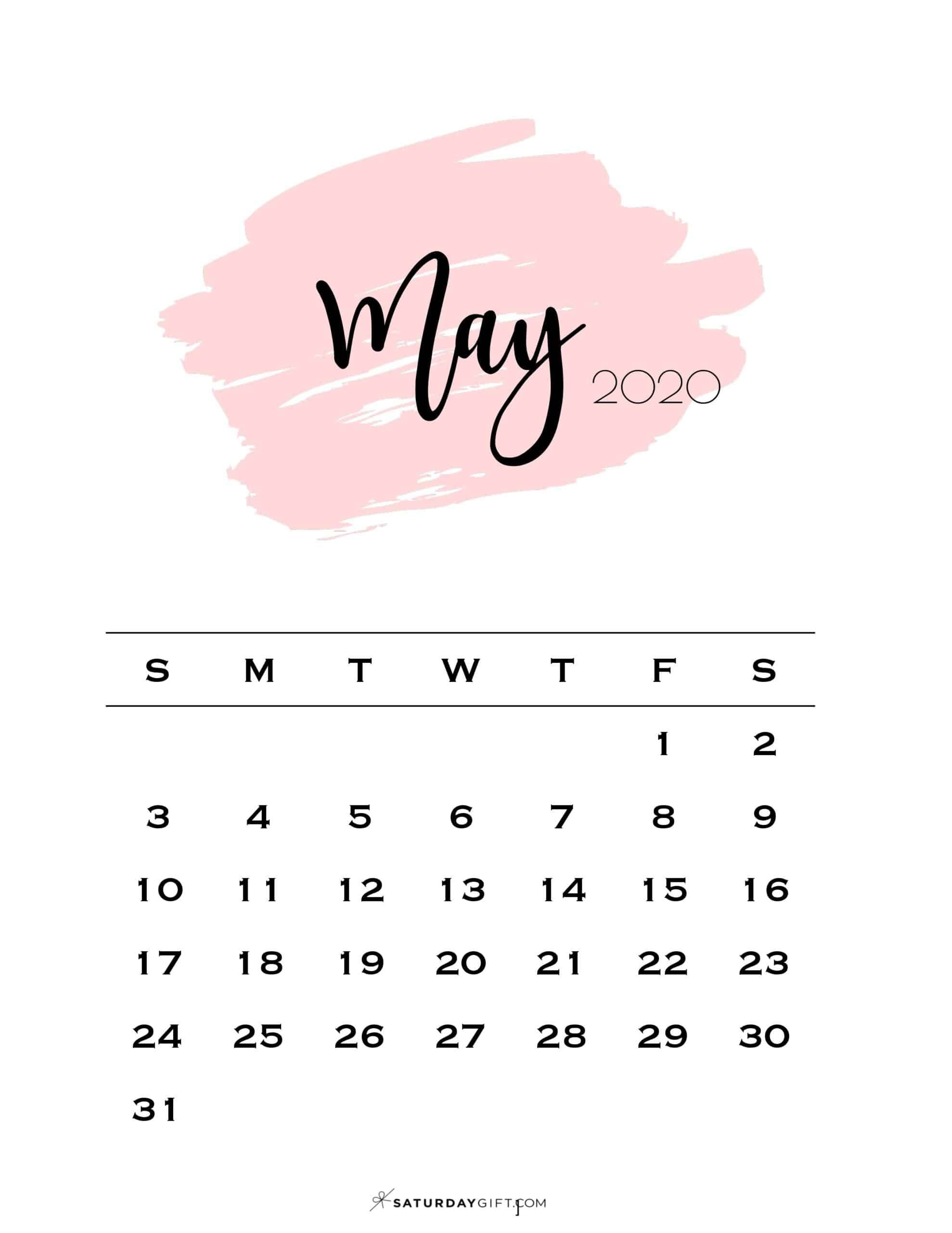 Cute (& Free!) Printable May 2021 Calendar. SaturdayGift. Calendar background, Cute calendar, Calendar wallpaper