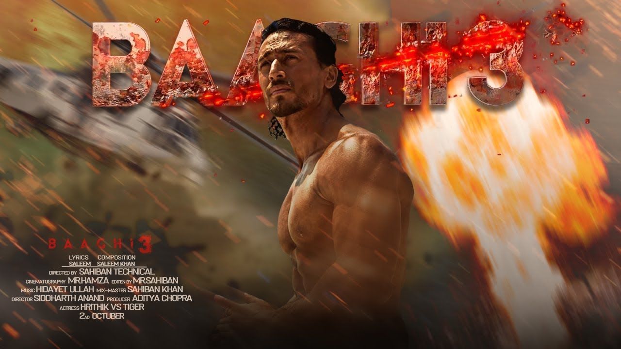 Baaghi 3 Movies Poster Make In Photohop cc 2020. Official. Ti. Movie posters, Motion poster, Graphic design education