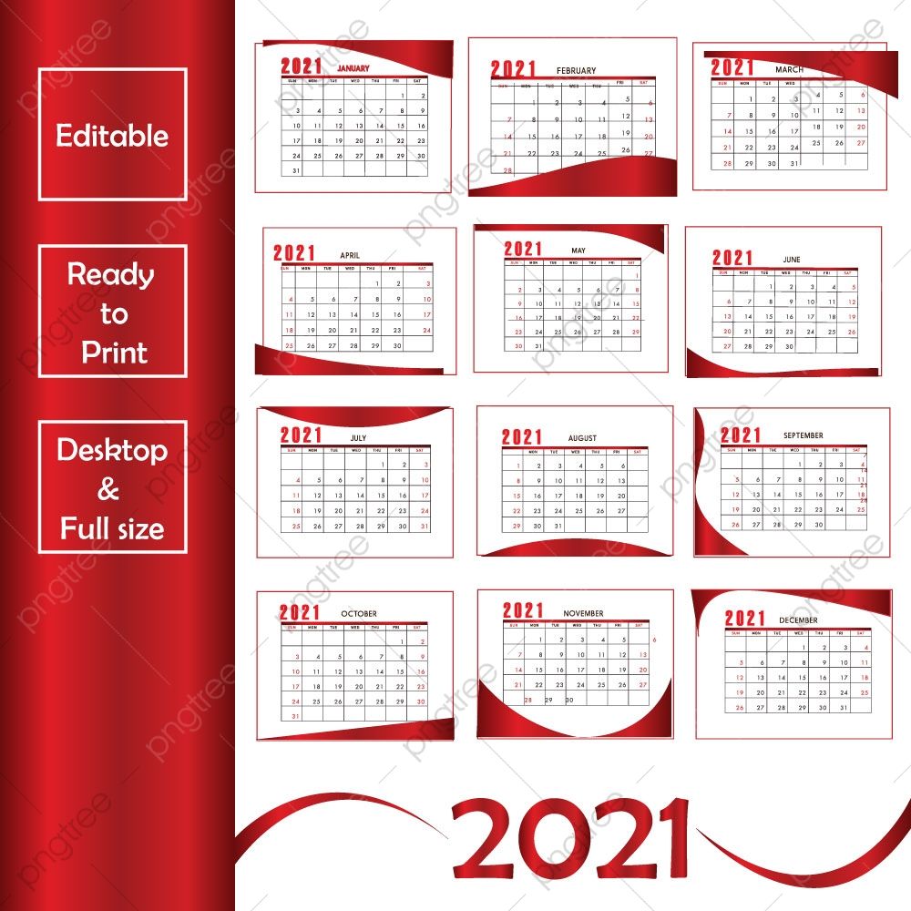New Year 2021 Beautiful Calendar Free for Free Download on Pngtree