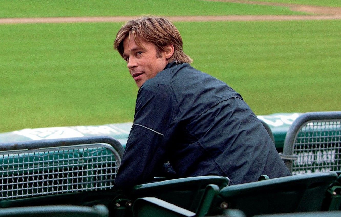 Wallpaper Brad Pitt, Wallpaper, Man, Moneyball, Movie, Film, Human, Look, Actor, People, Multi Monitors, The Man Who Changed Everything Image For Desktop, Section фильмы