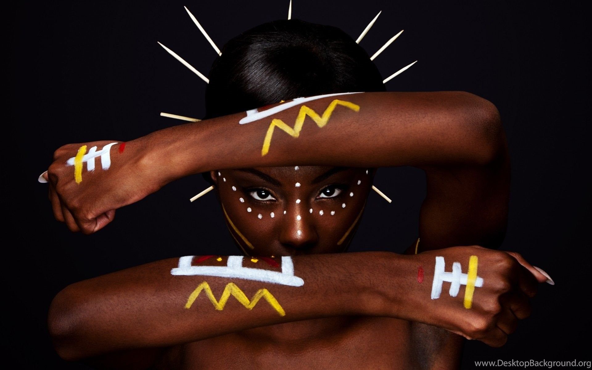 Women Paintings African Body Painting Wallpaper Desktop Background