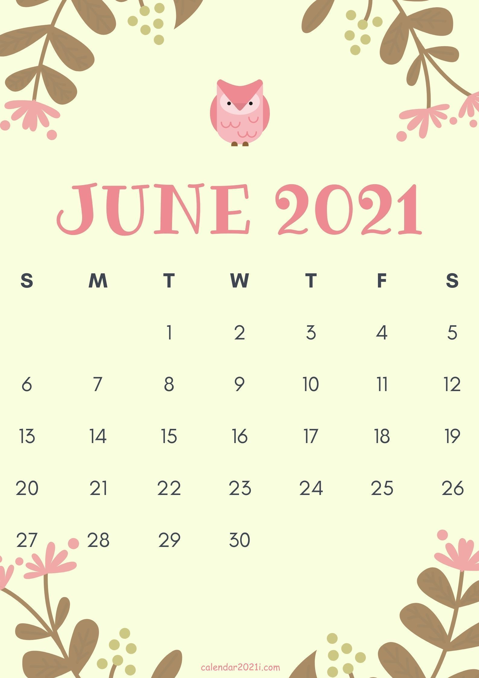 Cute June 2021 Calendar design theme layout free download. Free printable calendar , Calendar design, Printable calendar