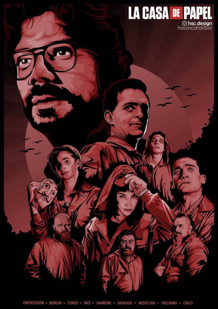 Tokyo money Heist La Casa De Papel Poster Digital Download 