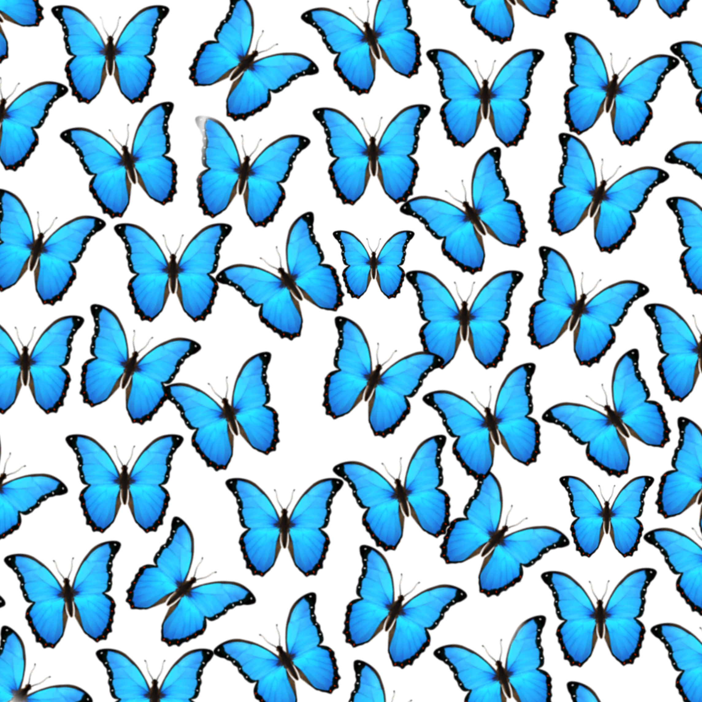 iPhone Transparent Background Blue Butterfly Emoji