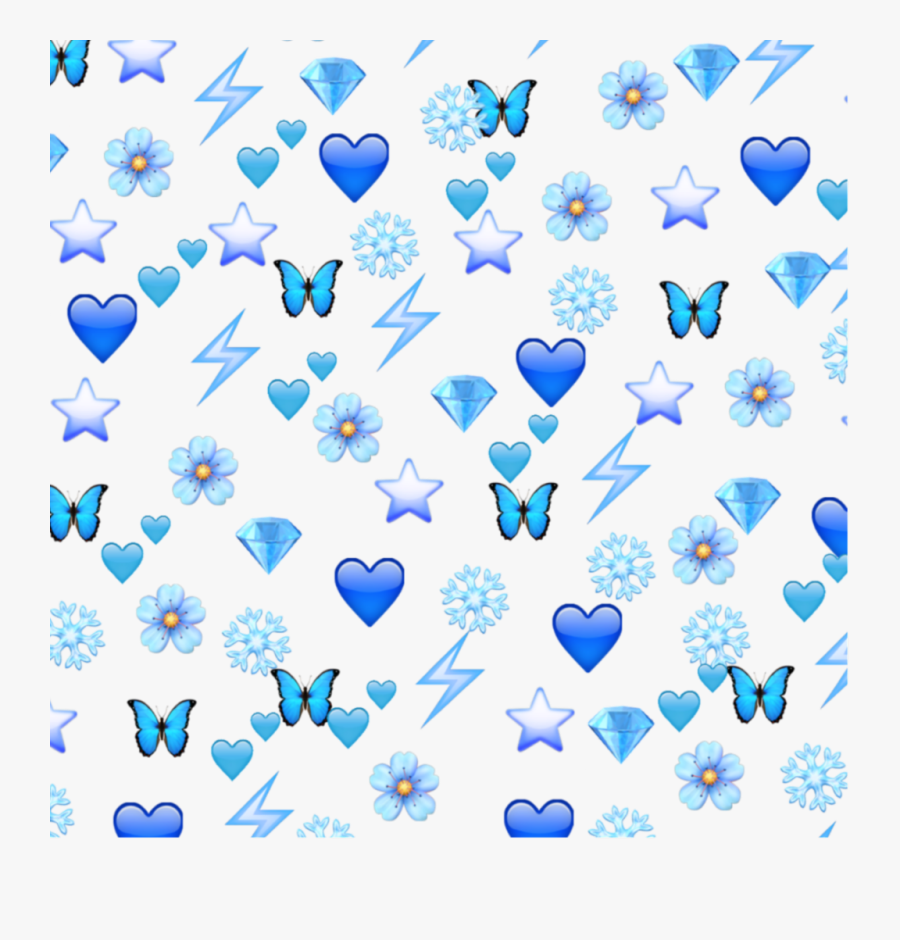 blue #emoji #edit #cold #butterfly #snowflake #flower Emoji Background Png, Free Transparent Clipart