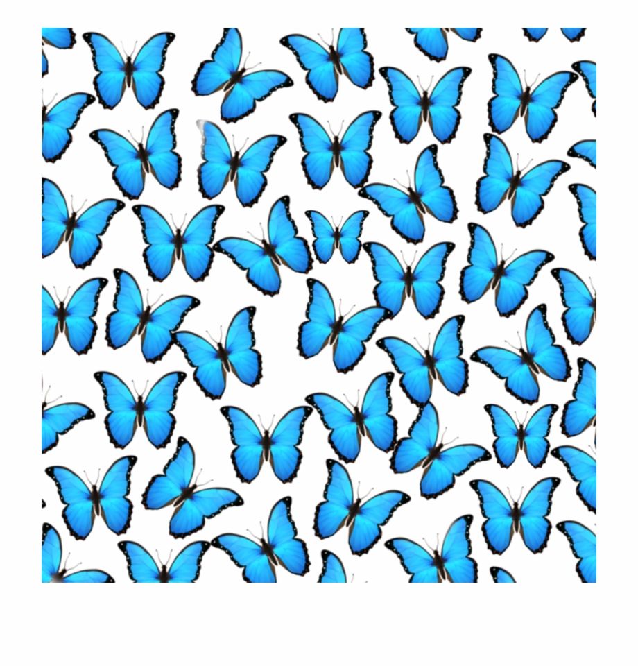 Blue Butterfly Emoji iPhone Edits Overlays Made Alot Butterfly. Transparent PNG Download