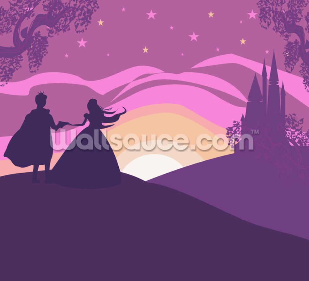 Lilac Skies in Fairy Tale Land Wallpaper