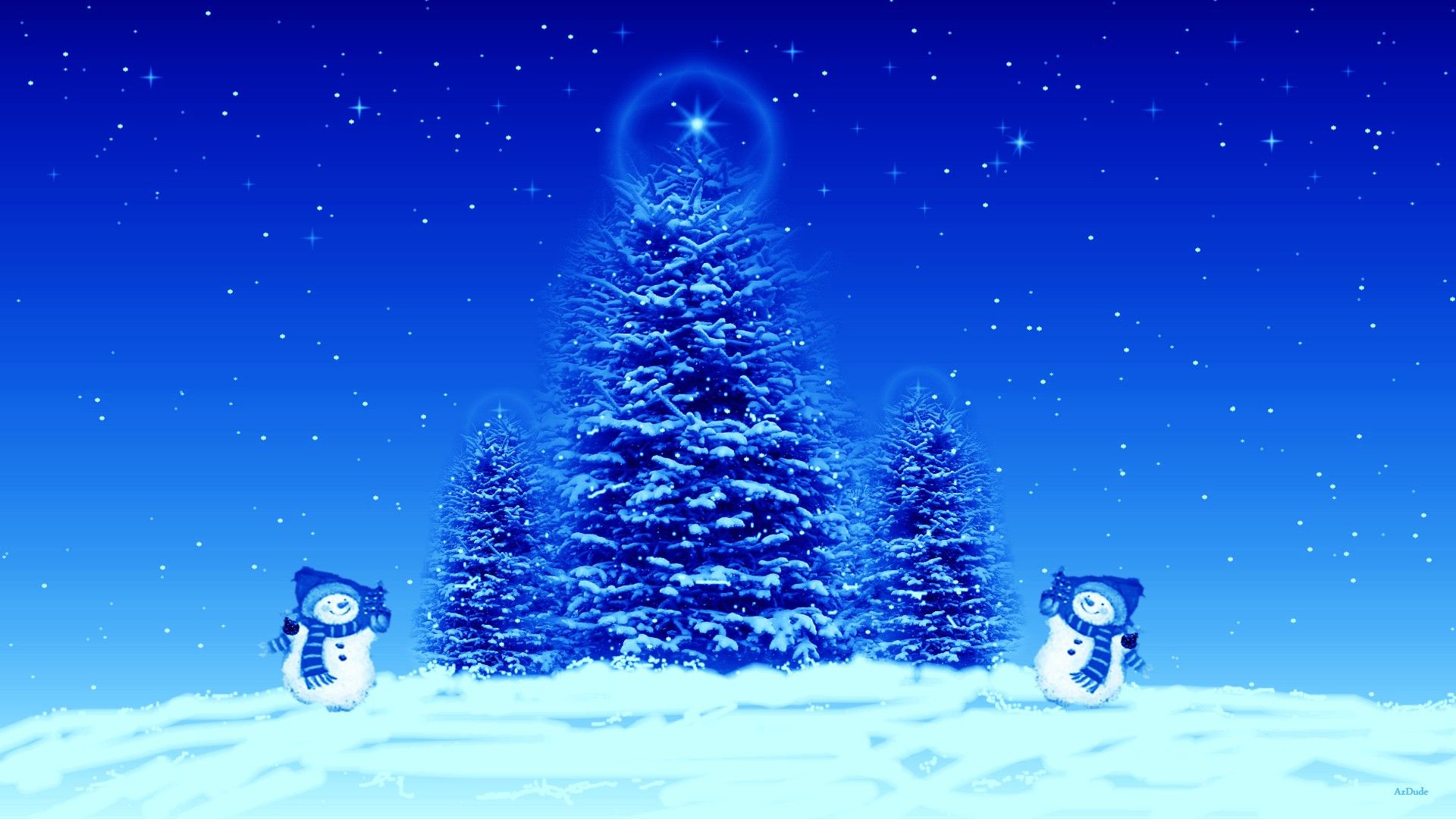 Blue Christmas Background Background for Free PowerPoint