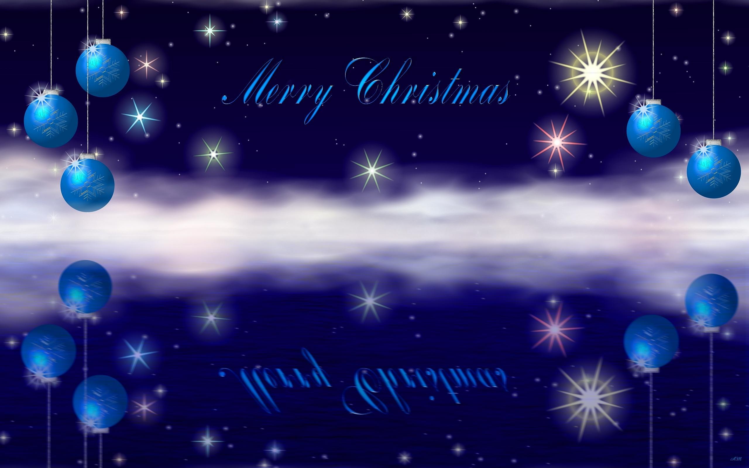 Wish in blue colors on Christmas wallpaper and image, picture, photo