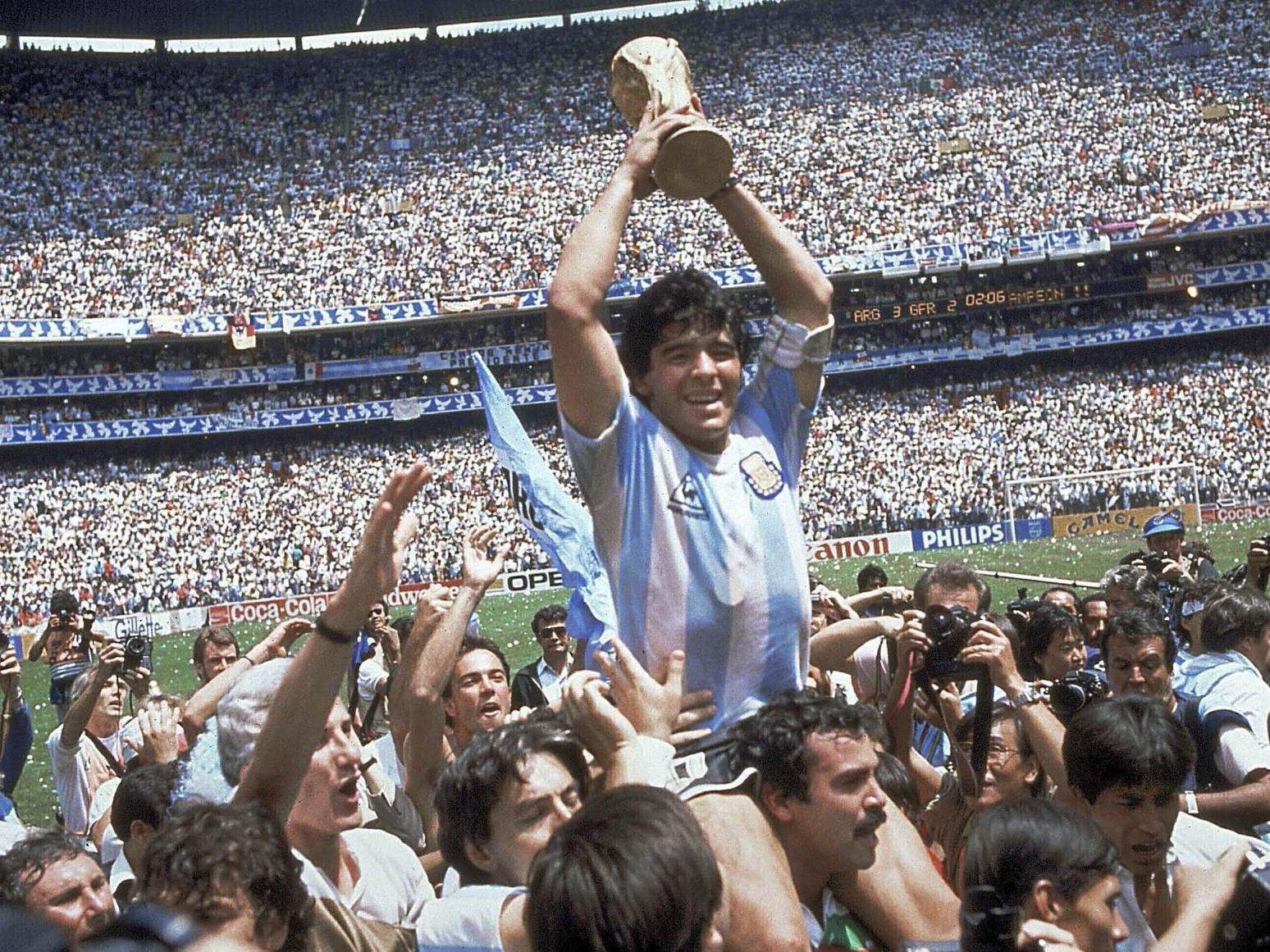 AP PHOTOS: Maradona a genius on the field, a character off