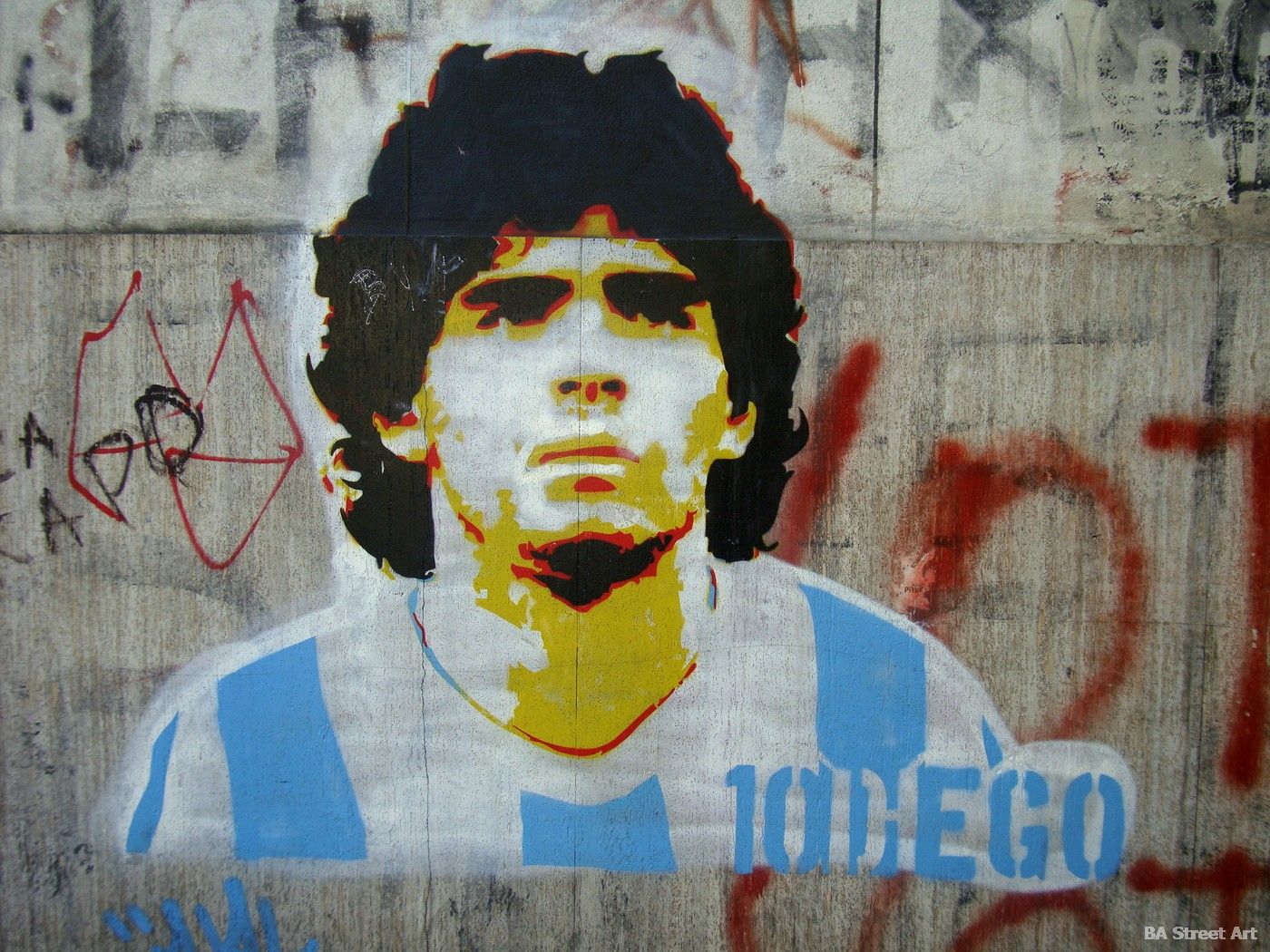 Murals & street art celebrating Diego Maradona in Buenos Aires. BA Street Art