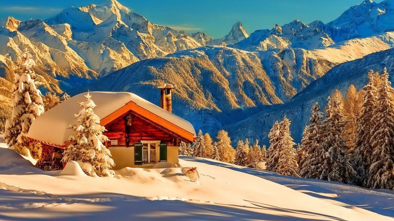 Christmas Mountains Wallpapers Wallpaper Cave