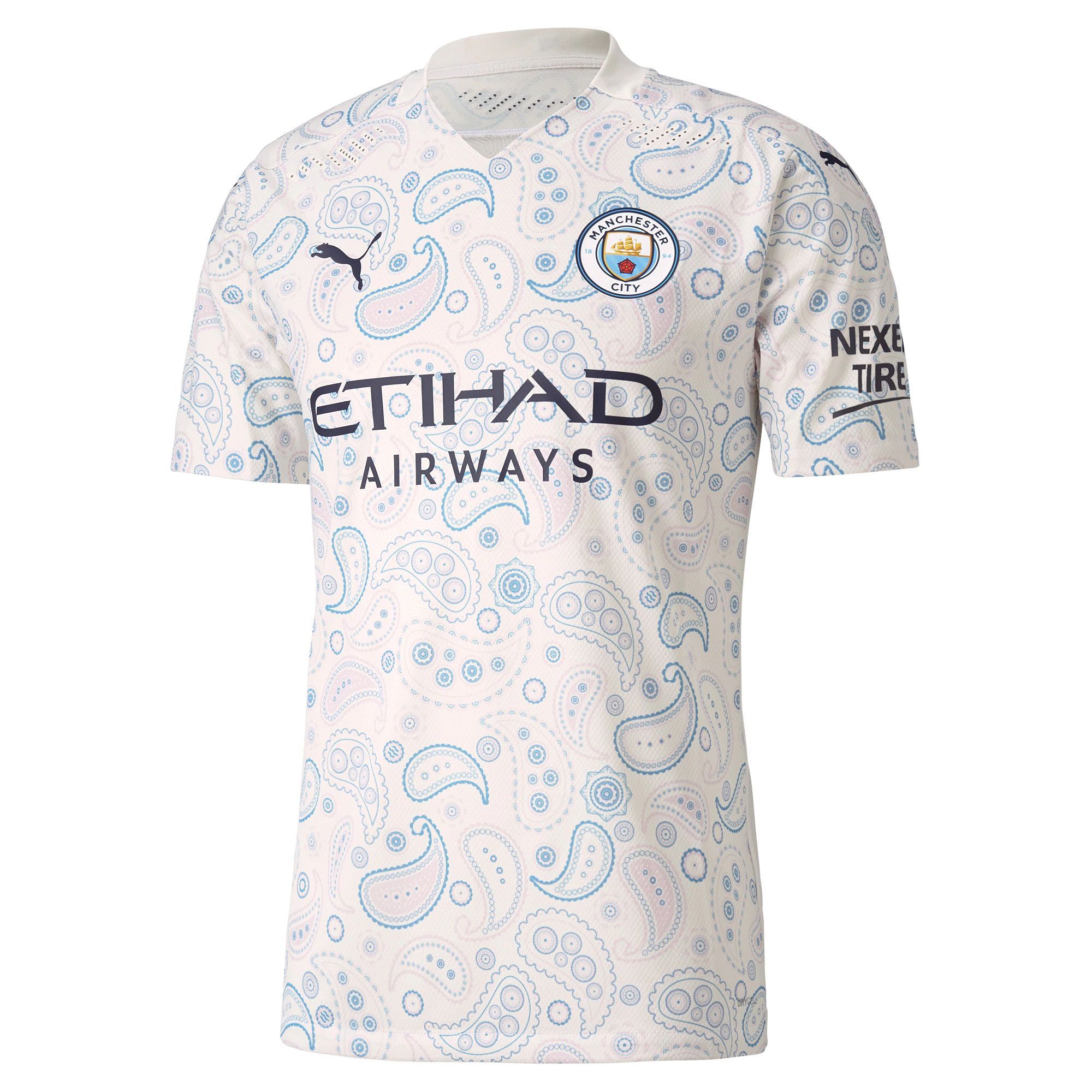 Man City's 'Brit Pop' paisley third kit is a bold abomination. Who Ate all the Pies