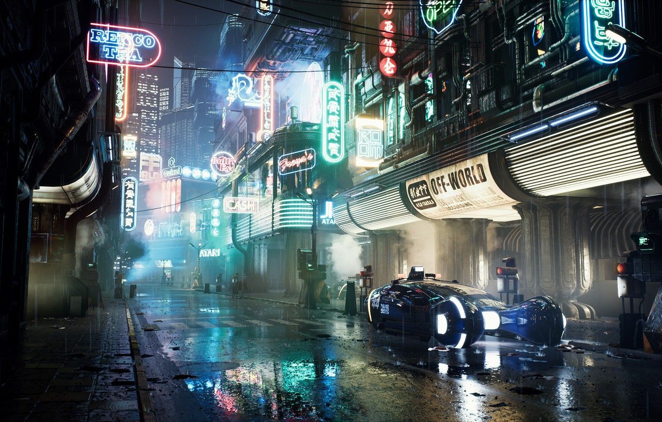 Wallpaper Render, Fan art, Unreal Engine Blade Runner image for desktop, section рендеринг