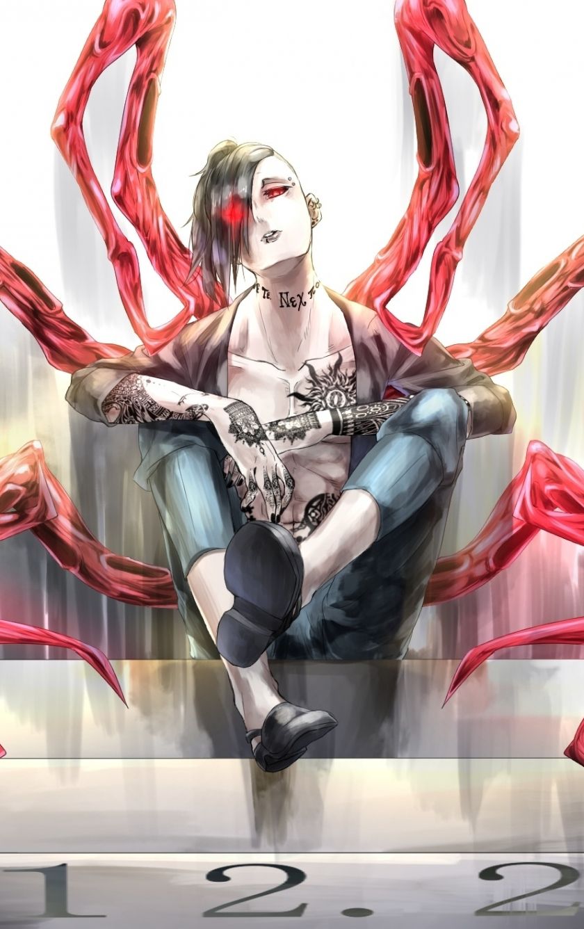 Download 840x1336 wallpaper tatto, anime, uta, tokyo ghoul, iphone iphone 5s, iphone 5c, ipod touch, 840x1336 HD image, background, 16243