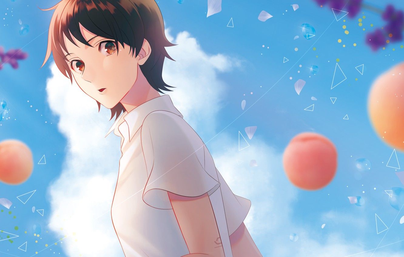 Wallpaper The Sky, Look, Girl, T Shirt, The Girl Who Conquered Time, The Girl Who Leapt Through Time, Toki Wo Kakeru Shoujo Image For Desktop, Section сёдзё