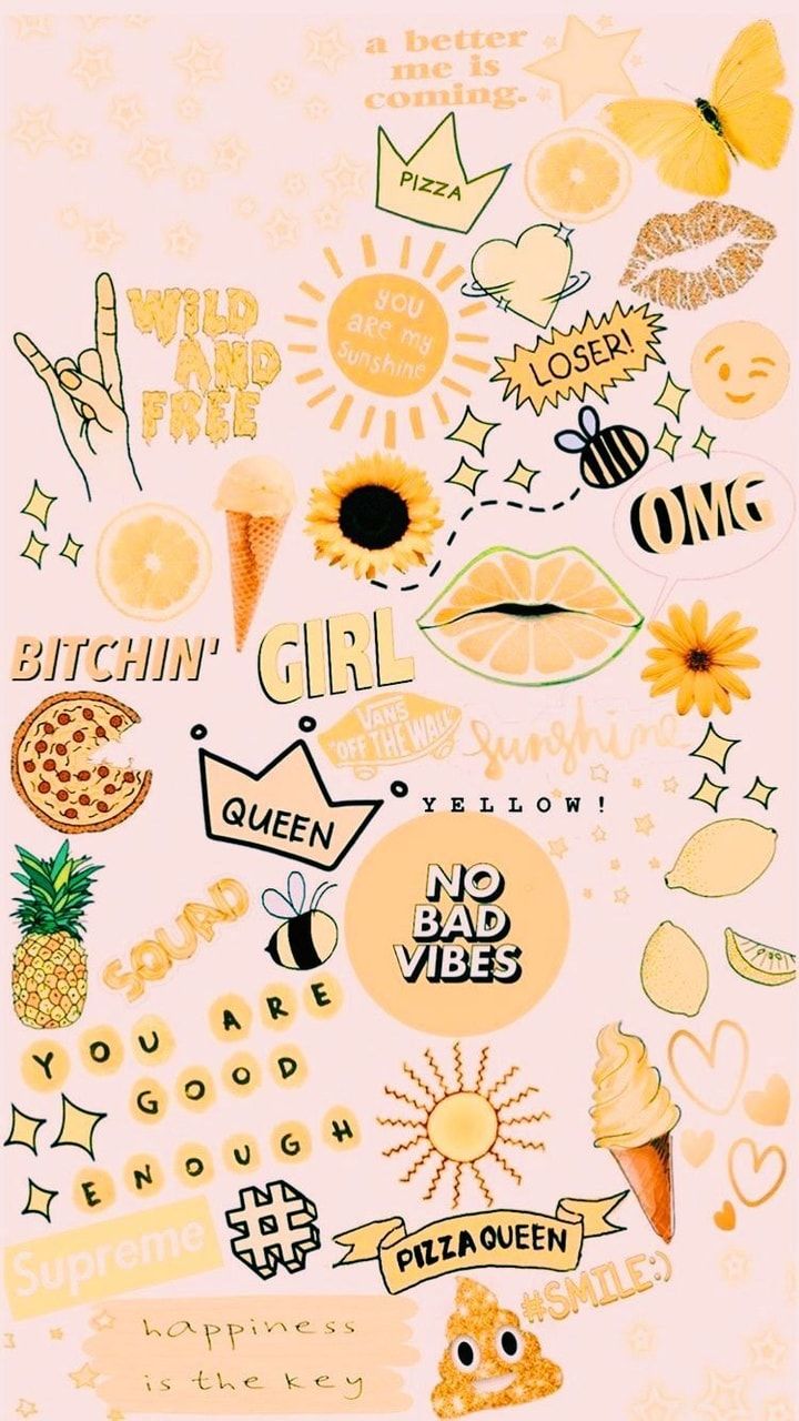 Wallpaper, Yellow, And Aesthetic Image Wallpaper For Teens