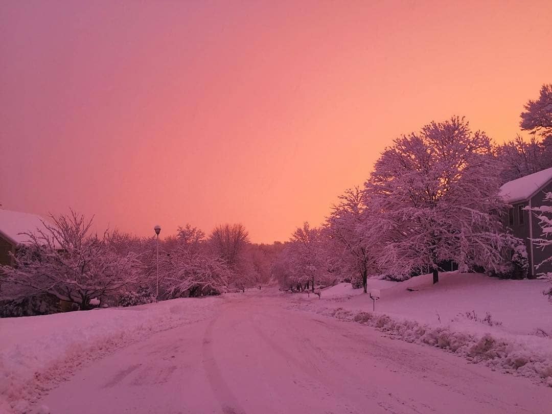 i love winter. .. .. .. .. #aesthetic #aesthetictumblr #tumblr #winter #snow #snowing #cold #landscape #sunset #sunrise. Scenery, Landscape, Instagram
