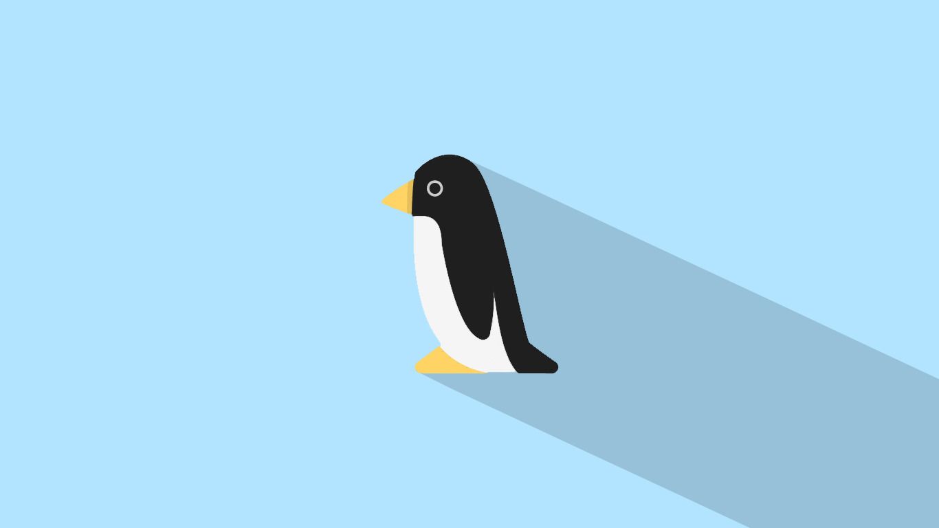 Minimalist Penguin Wallpaper