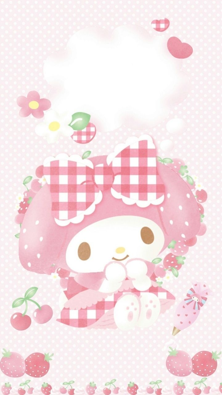 image about My Melody Wallpaper. See more about my melody, sanrio and wallpaper