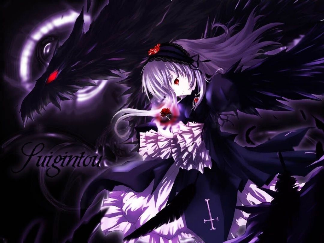 Anime Girl Darkness Power HD Wallpaper