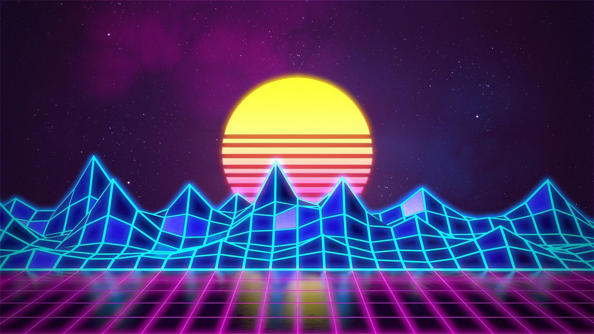 Synthwave Neon Wallpaper Free Synthwave Neon Background