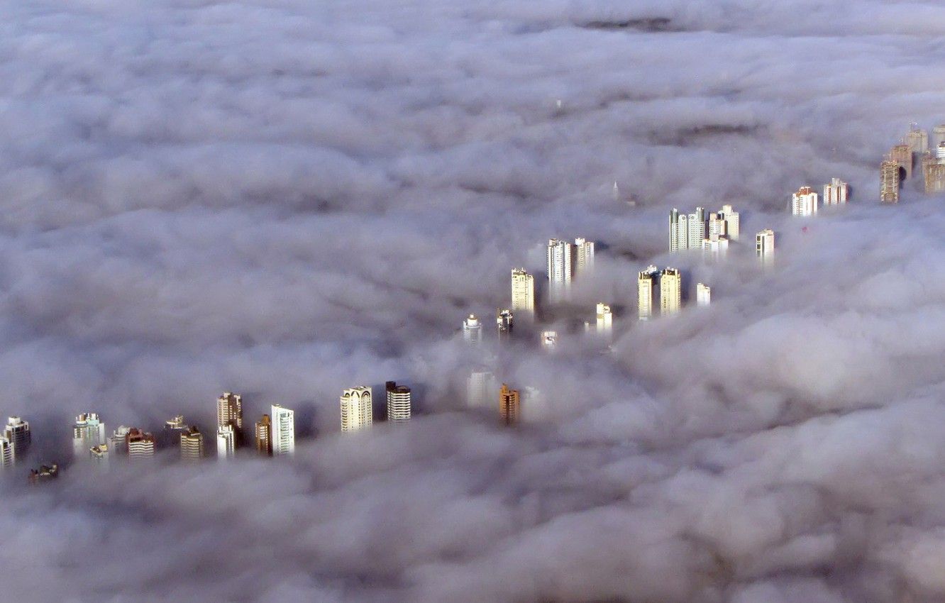 Wallpaper clouds, home, Brazil, Curitiba image for desktop, section город