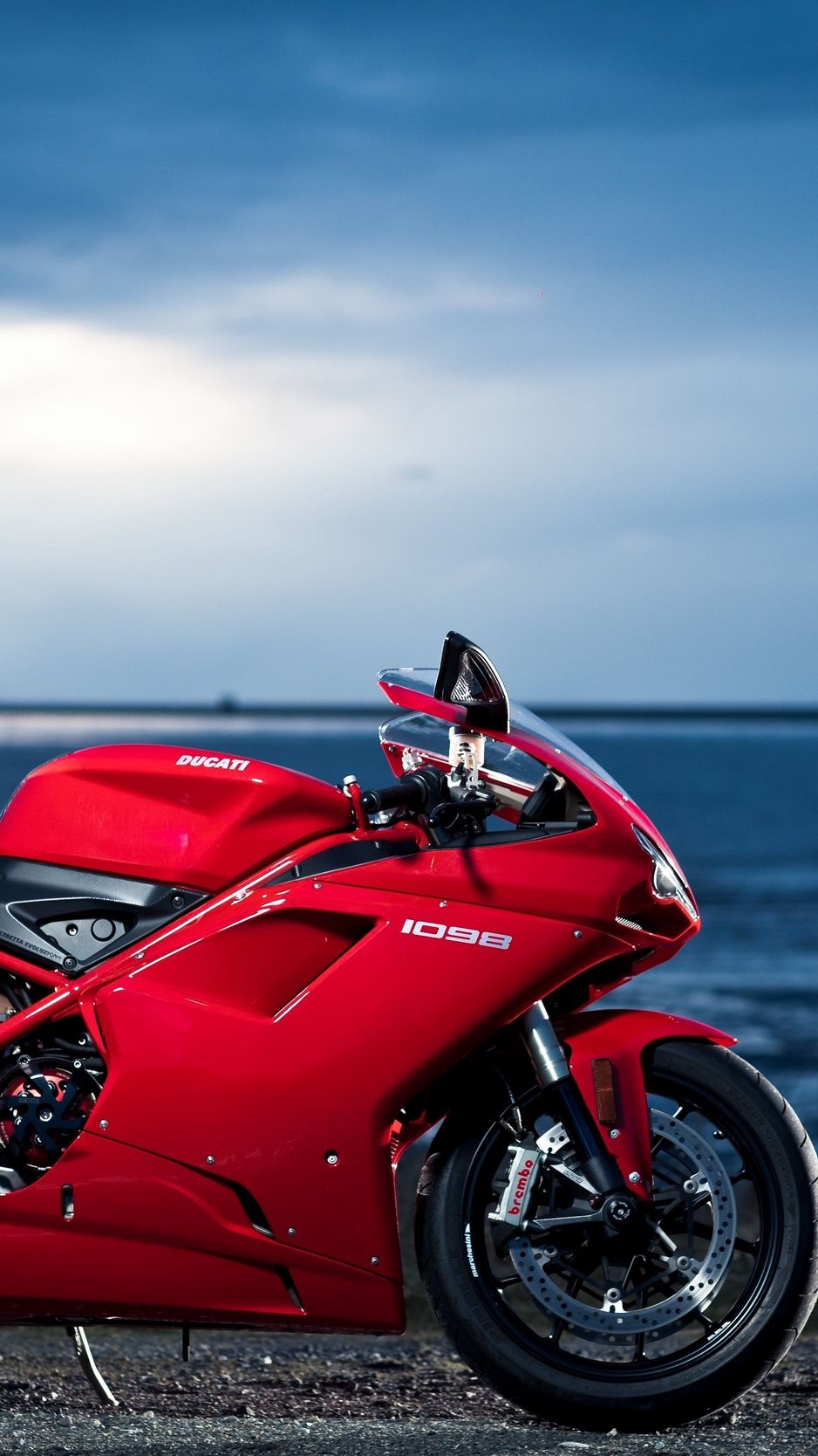 Wallpaper Ducati, 1098, Motorcycle, Sea, Red Panigale 1199 Wallpaper iPhone