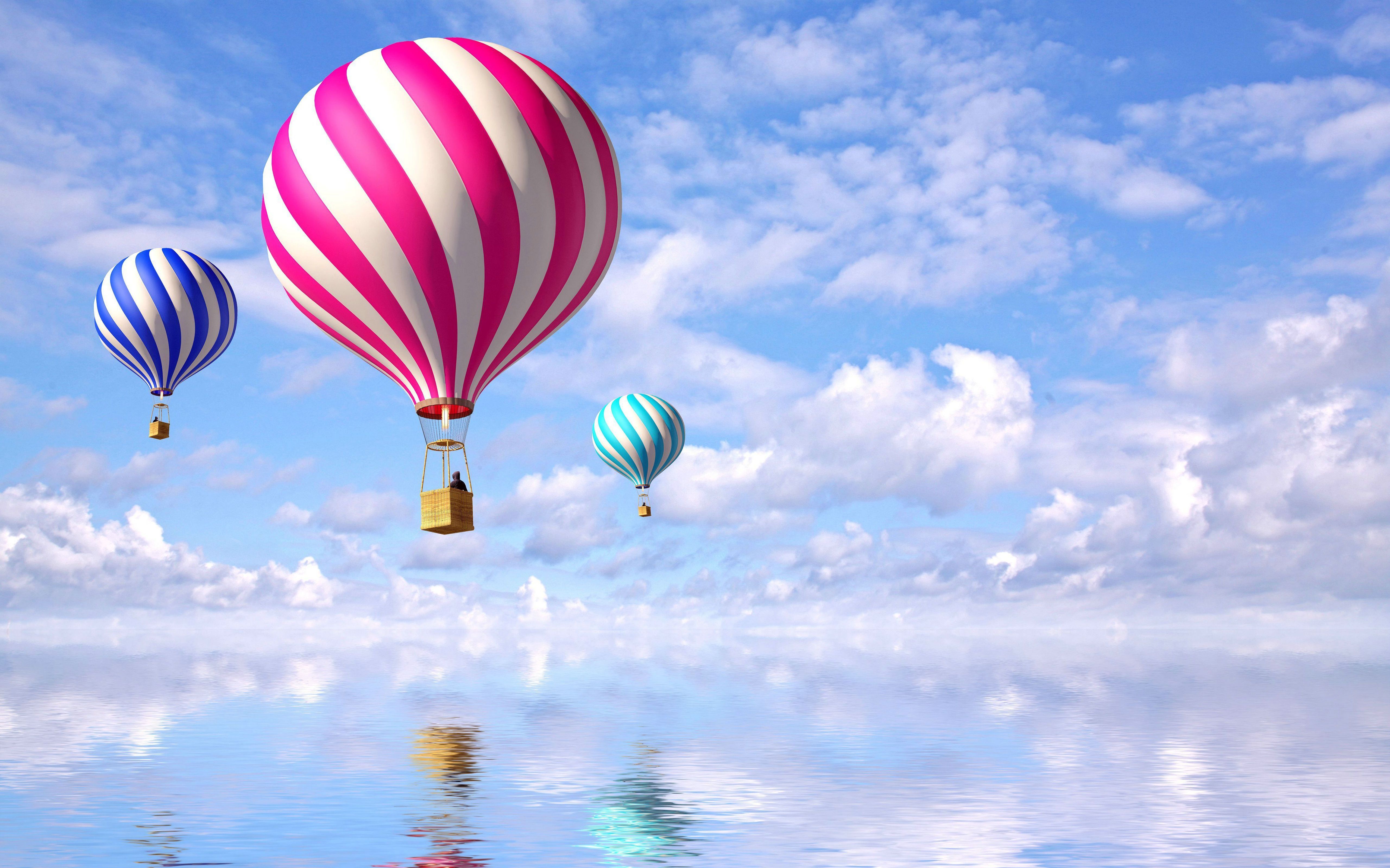 Hot Air Balloons can do more than just walk on water. Description from .c. Photography backdrops, Photography backdrop, Blue sky photography