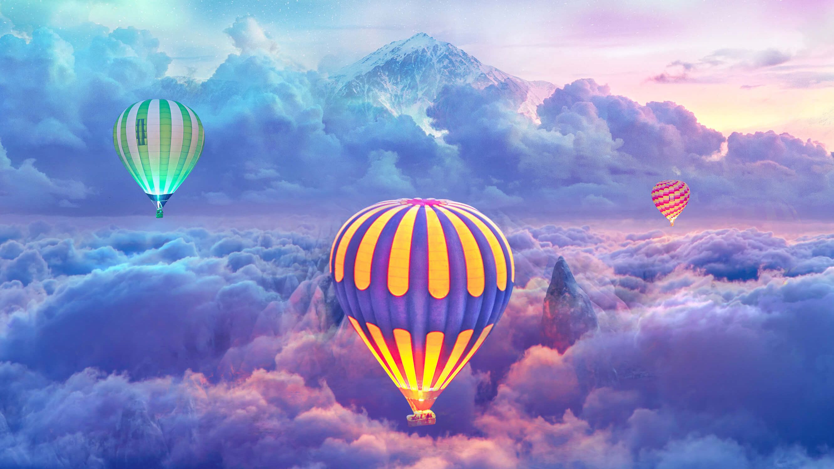 Hot Air Balloon Background Image