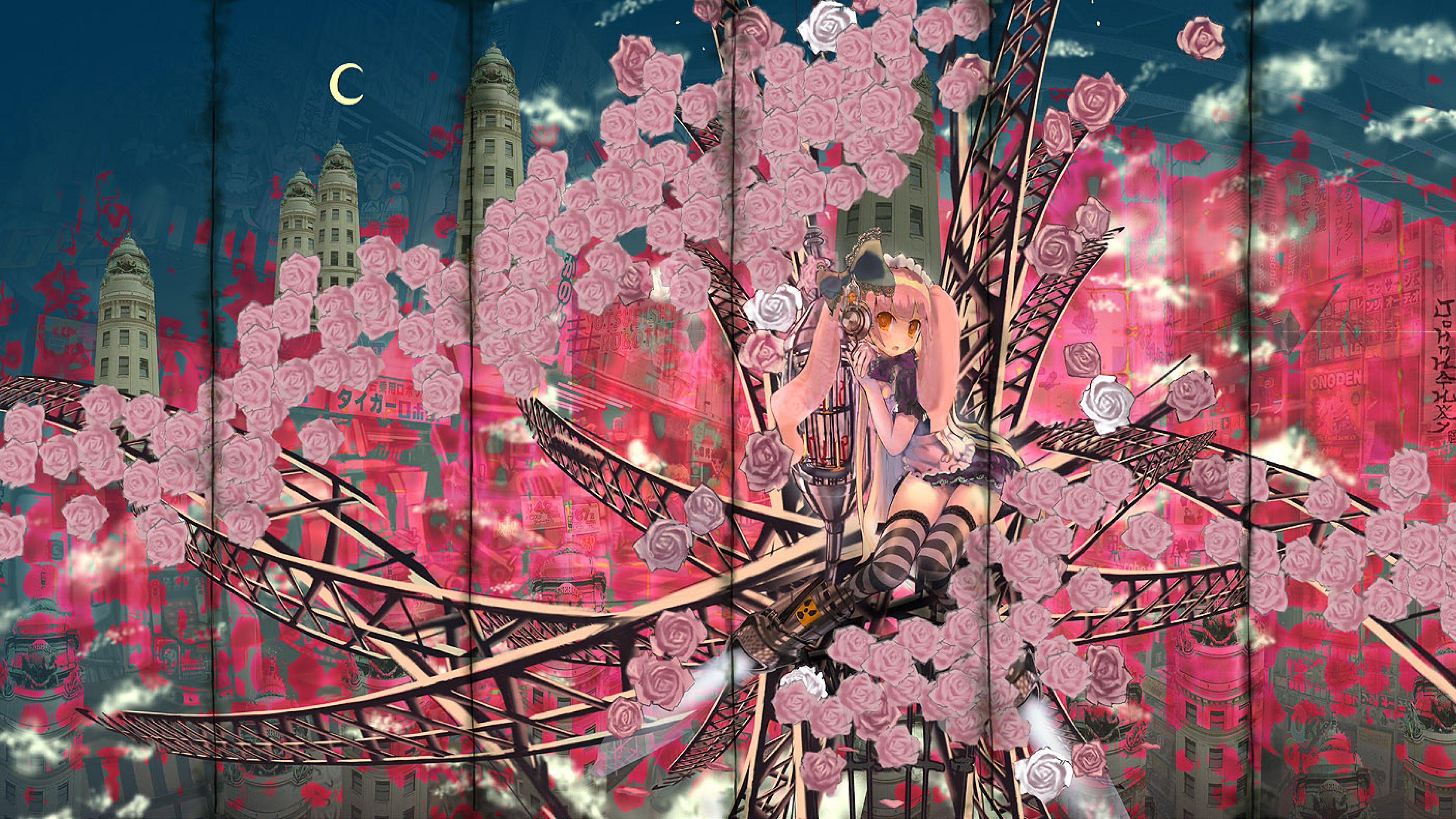 Anime Cherry Blossom Wallpaper 4K