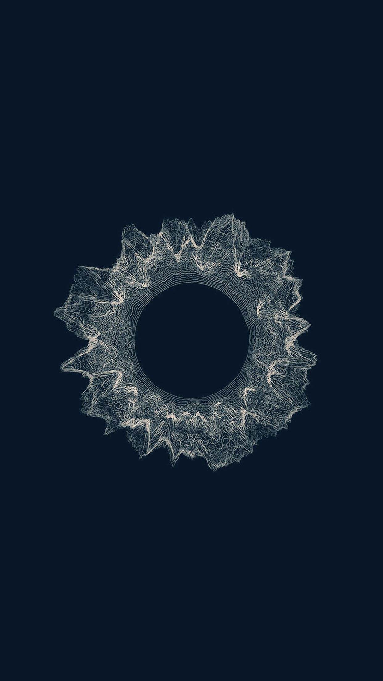 Blue Circle Minimal Abstract Digital Art Patternern